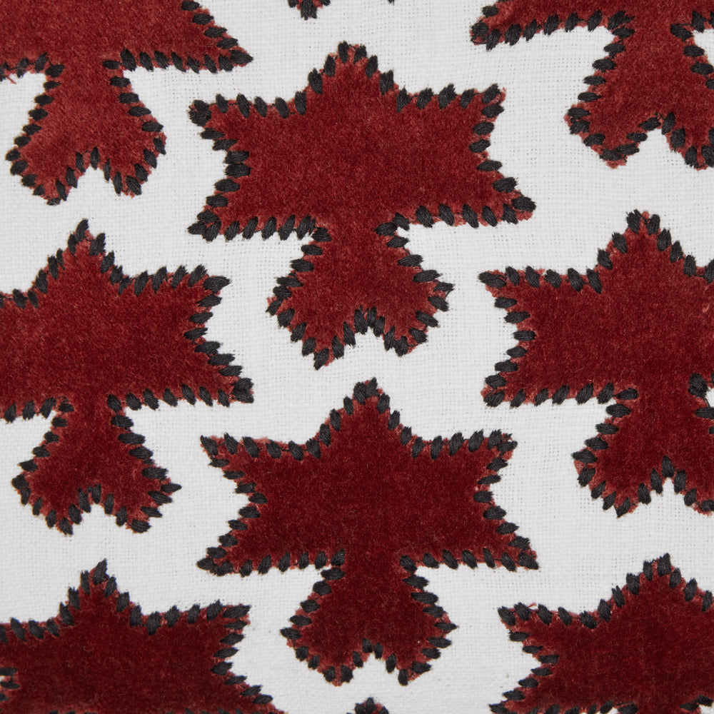 Housse de coussin KAKTUS rouge sangria et blanc Design végétal inspiré du cactus - 7