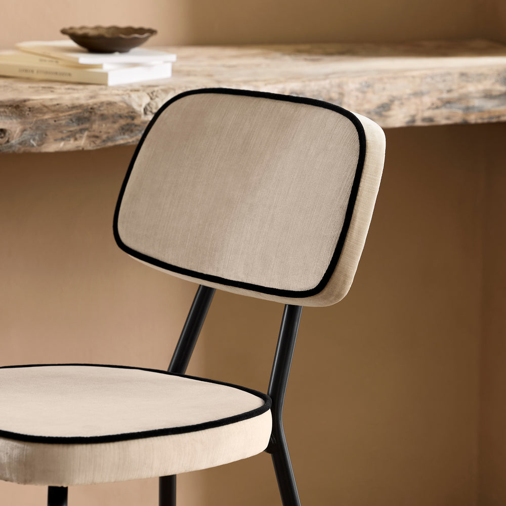 Chaise YSABEAU dalila beige chic passepoil no - 4