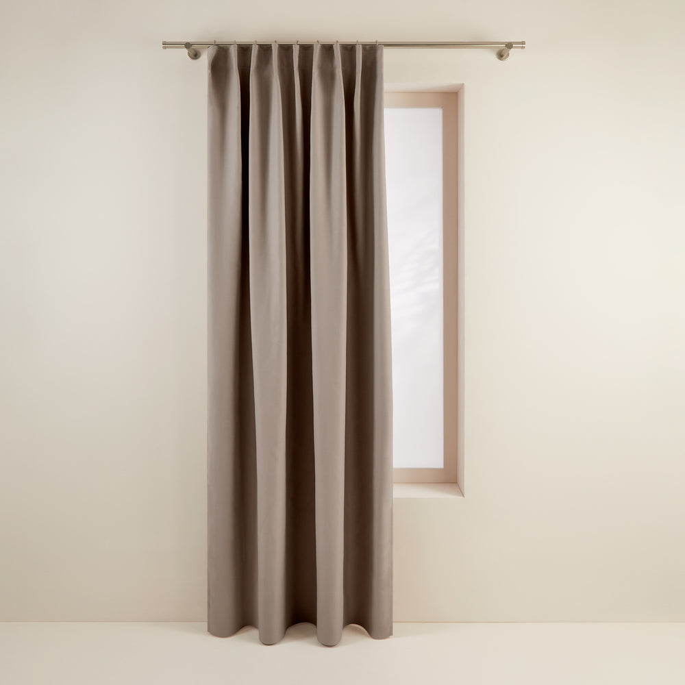 Rideau occultant à galon fronceur NIGHT brume – Protection lumière & isolation thermique 80% - 4