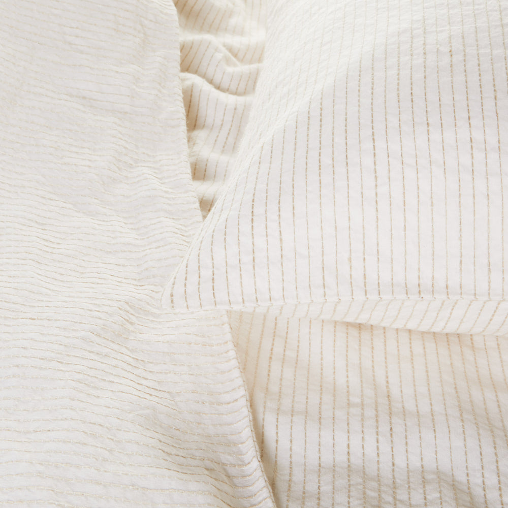 Housse de couette ELIE Douceur Ivoire et Naturel - 8