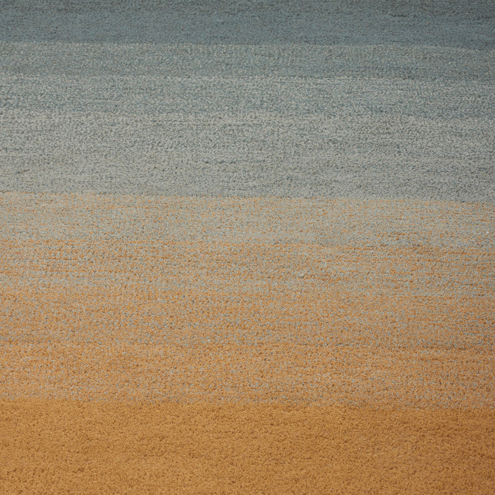 Tapis de sol AUBEA bleu pétrole et ocre - 8