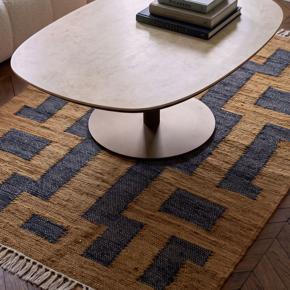 Tapis Design IMANOL Motif XXL Bronze et Noir - 7