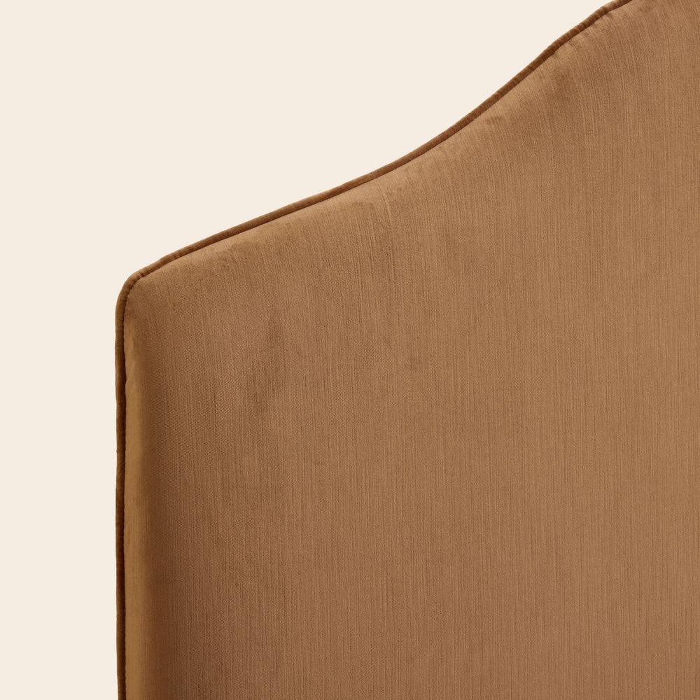 Dormeo CEPHEE DALILA Tête de Lit Tapissée Velours Camel Doré - 5