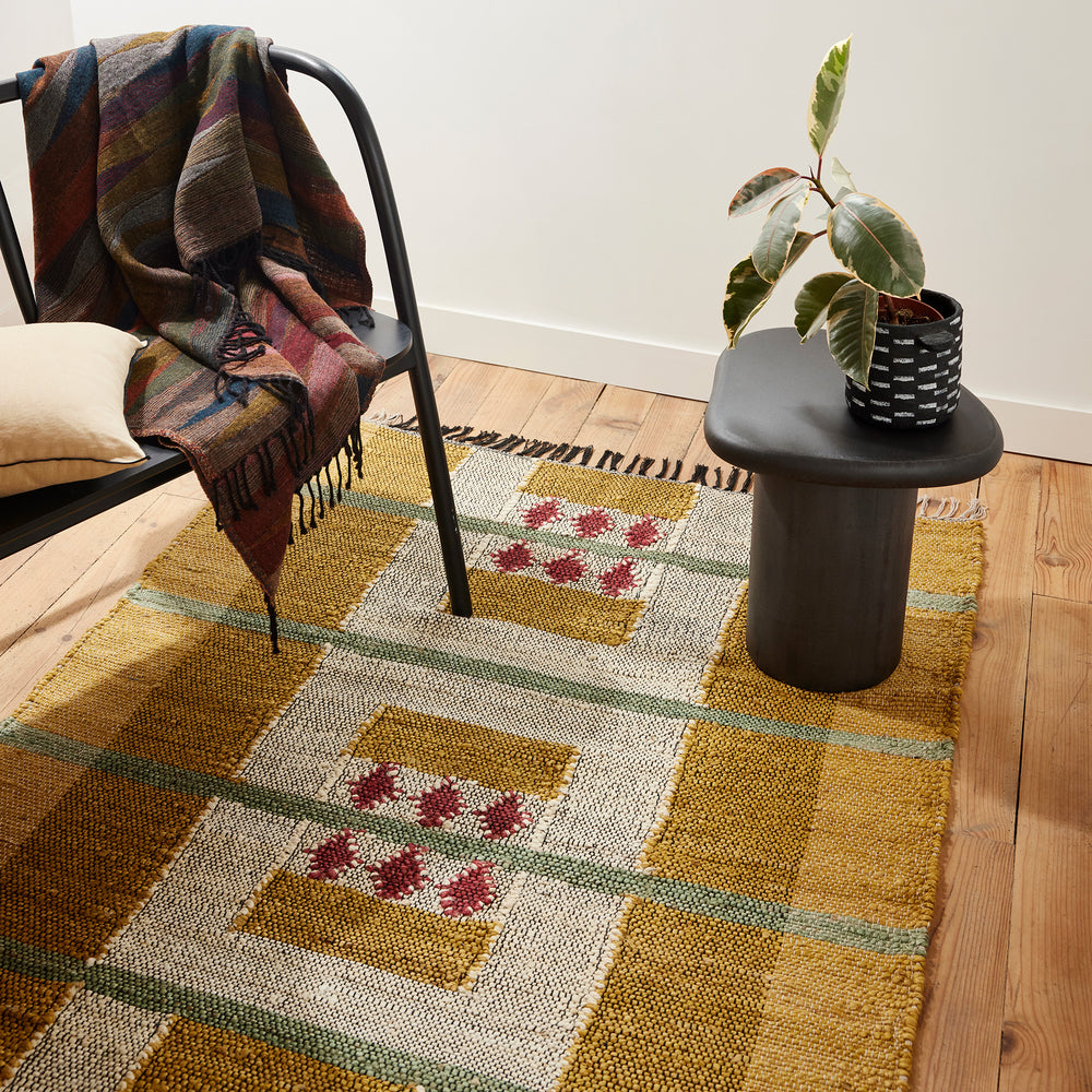 Tapis de sol ANDONI jaune et rose - 3