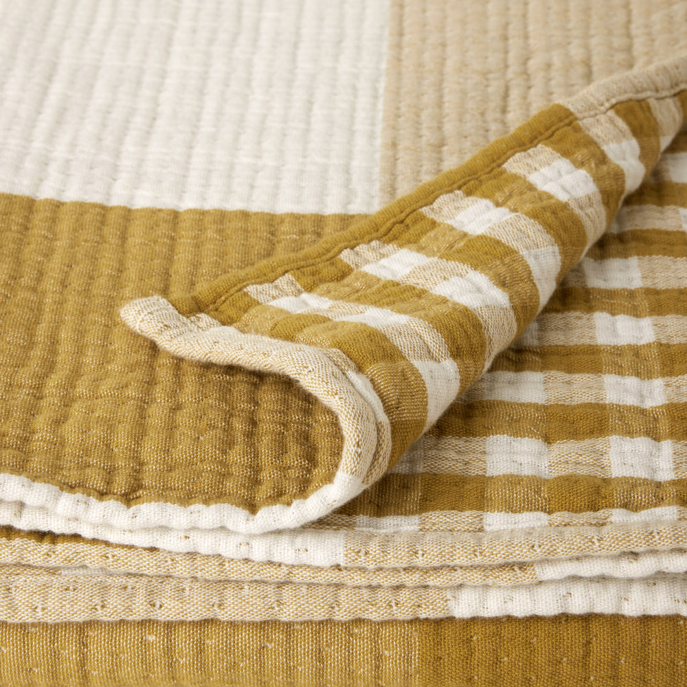 Plaid JEANIE jaune ocre - 8