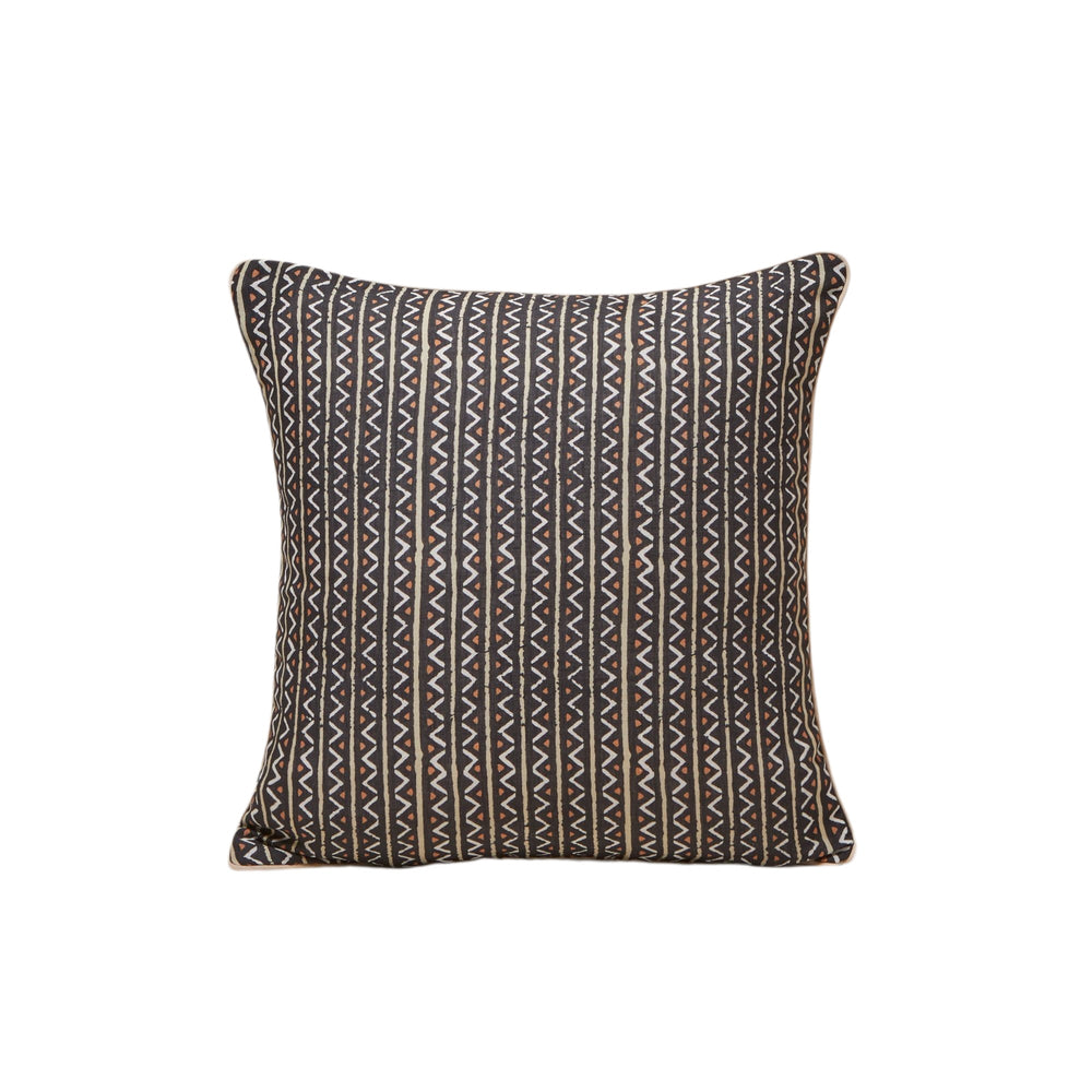 Housse de coussin MALIA noir et naturel - 7