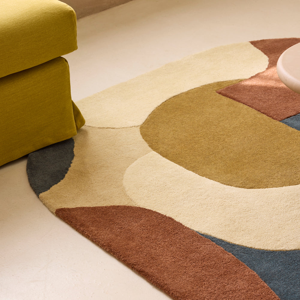Tapis de sol Andréï Design Moderne Naturel Multicolore à Coins Arrondis - 11