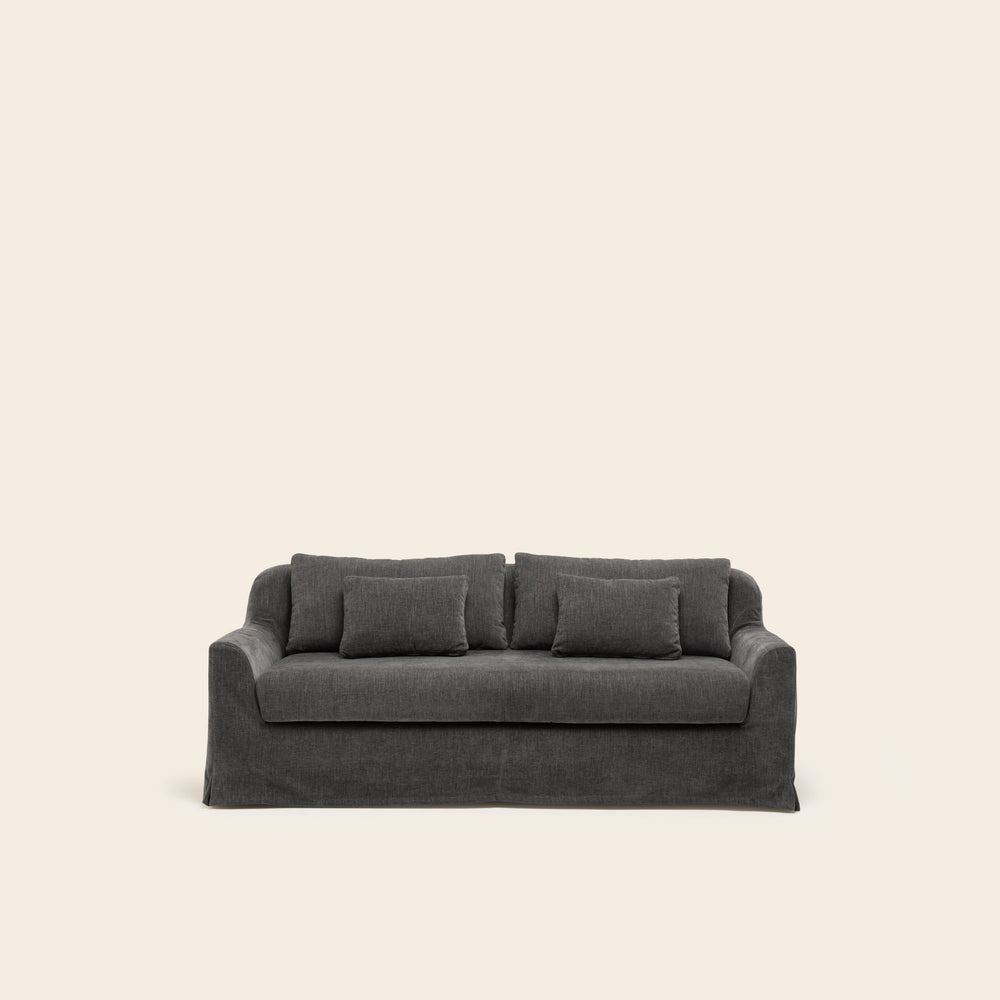 Canapé 2,5 places CLARIBEL boston gris graphite - 3