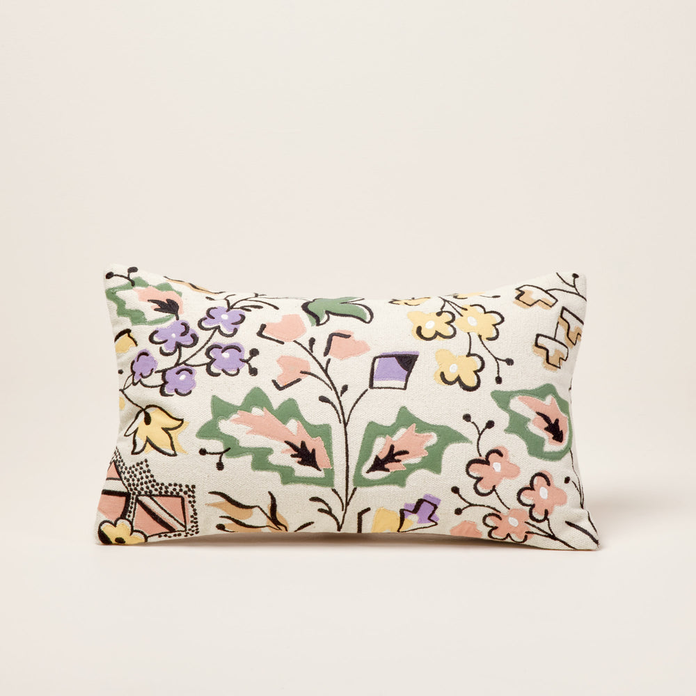 Housse de Coussin Louisine 100% Coton - Charme Printanier et Tons Pastels - 4