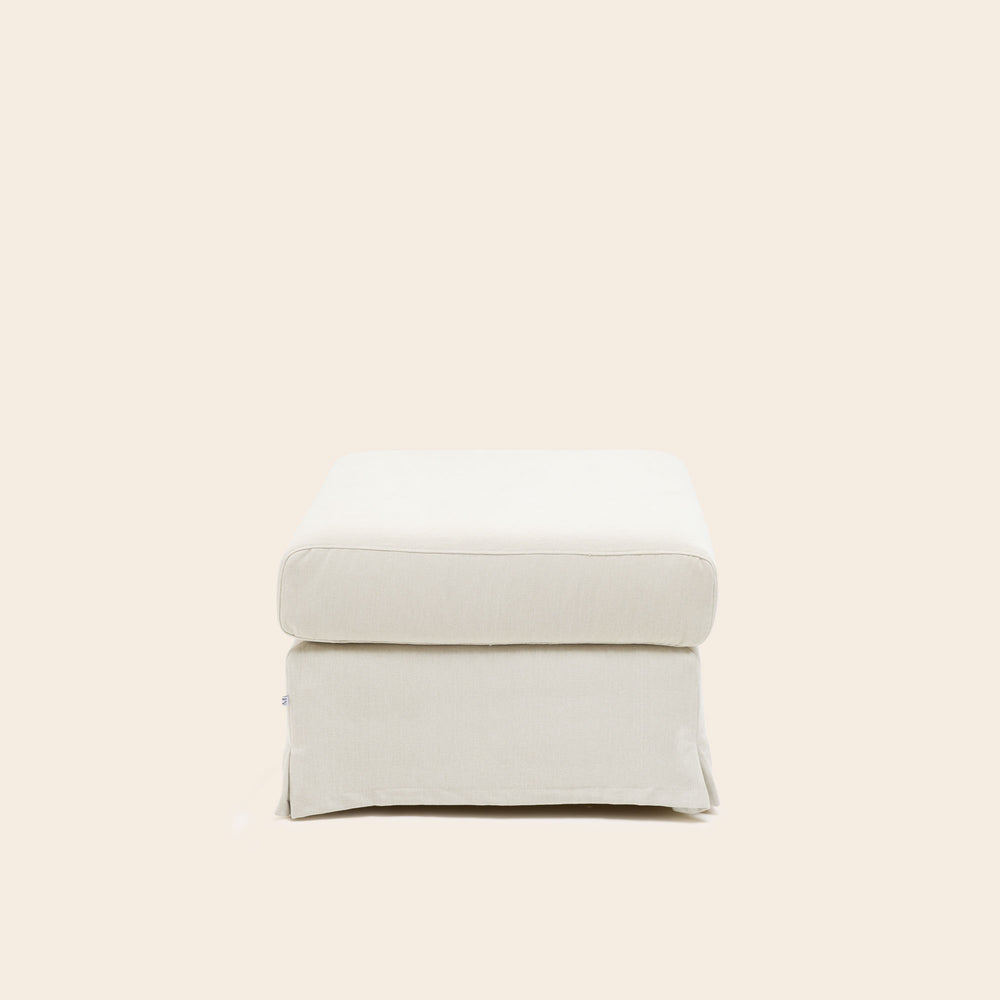 Pouf CLARIBEL barbate ivoire - 5
