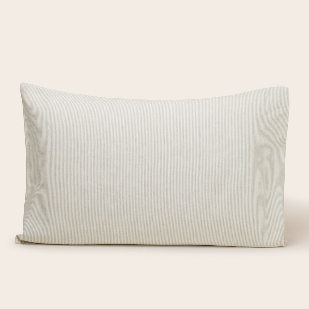 Lot de 2 taies d'oreiller FINEA ivoire et vert de gris - 4
