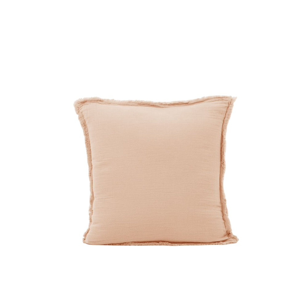 Taie d'oreiller Lou en Gaze de Coton Lavé - Pêche Rosé - 5
