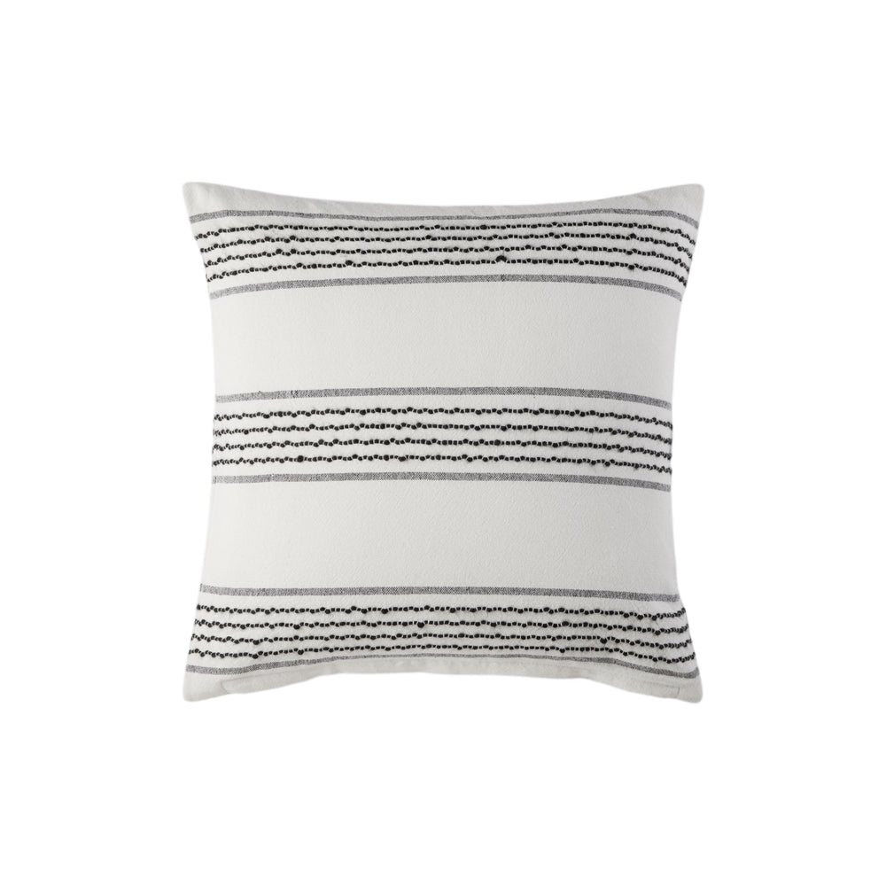 Housse de coussin MALAY blanc et noir - 9