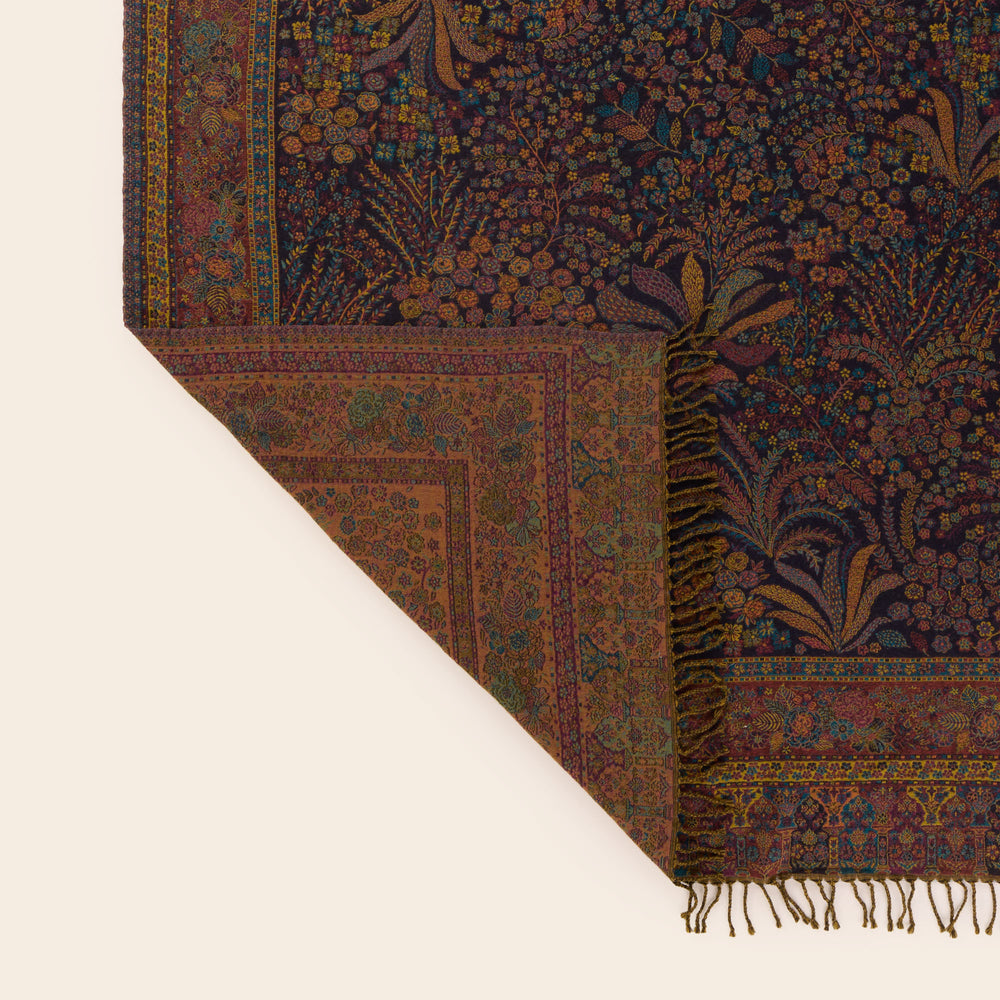 Plaid MAGDI noir et multicolore - Design oriental raffiné - 6