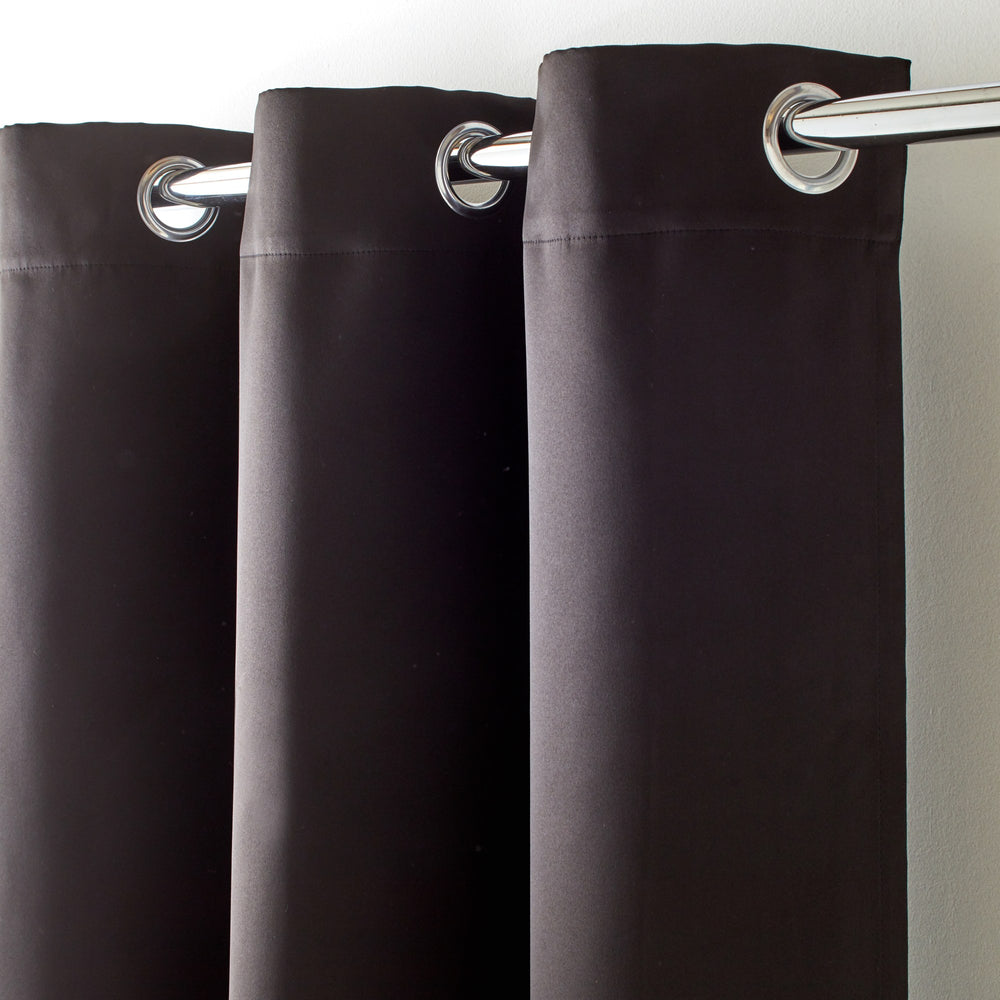 Lot de 2 rideaux occultants à oeillets BLACKOUT noir - 5