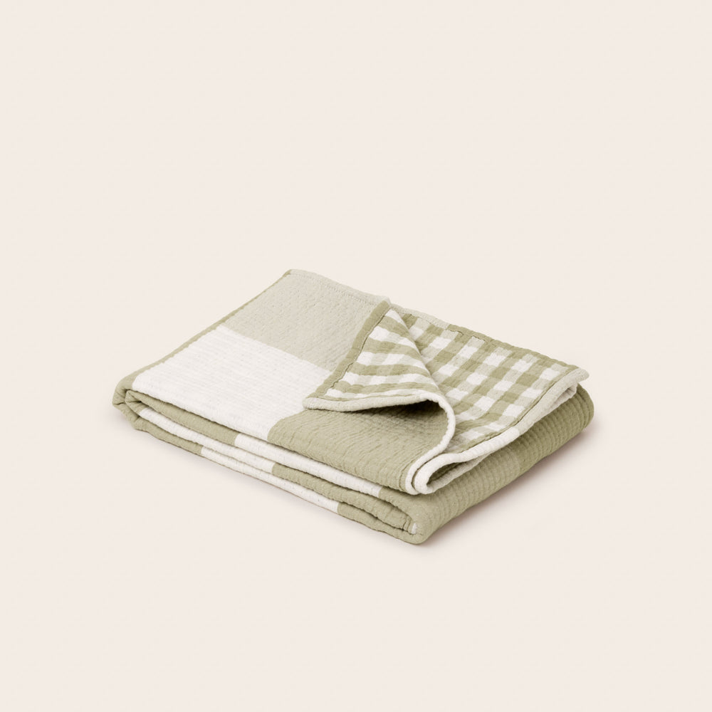 Plaid JEANIE vert olive douillet - 5