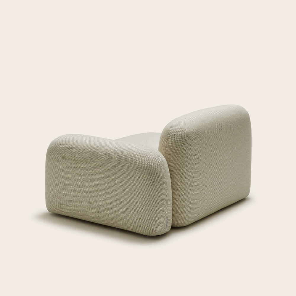 Fauteuil modulaire bas modèle ISILD avec accoudoirs tissés naturels - 8