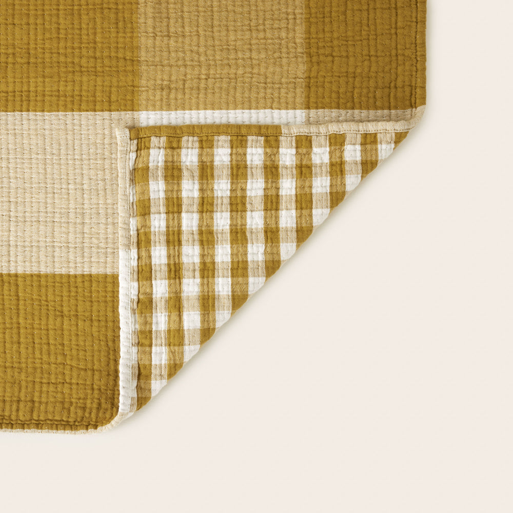 Plaid JEANIE jaune ocre - 9