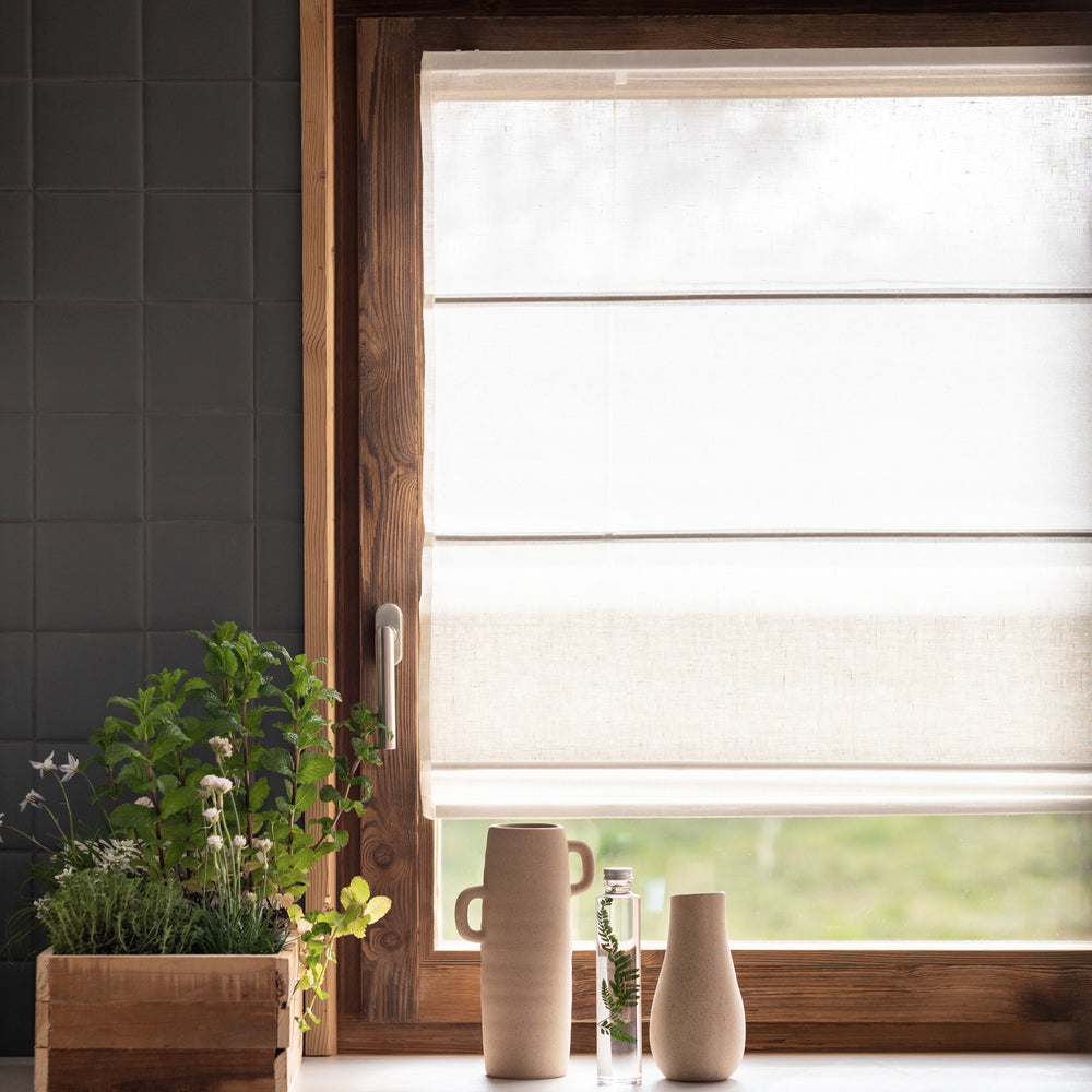 Rideau à lanières CARLINA blanc - Store de style maritime élégant - 3