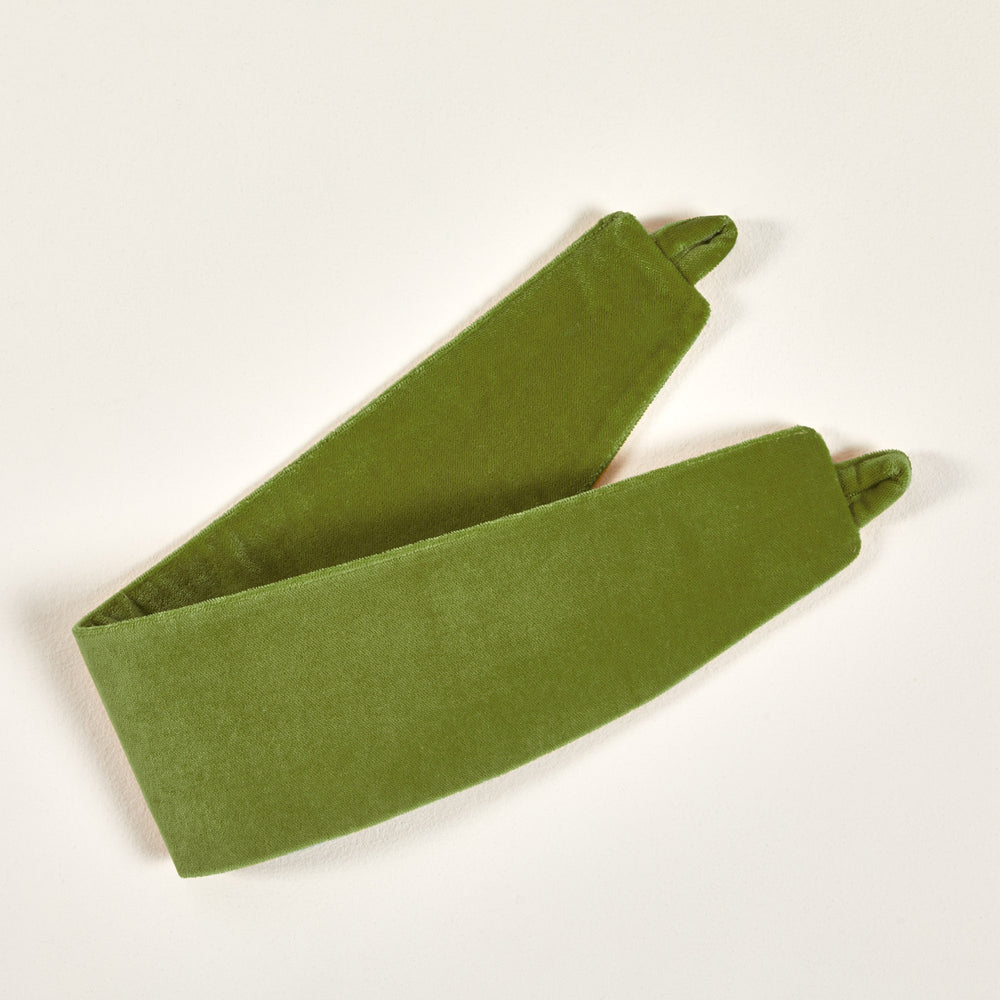 Embrasse DARIO vert olivine à tissu velouté - 3
