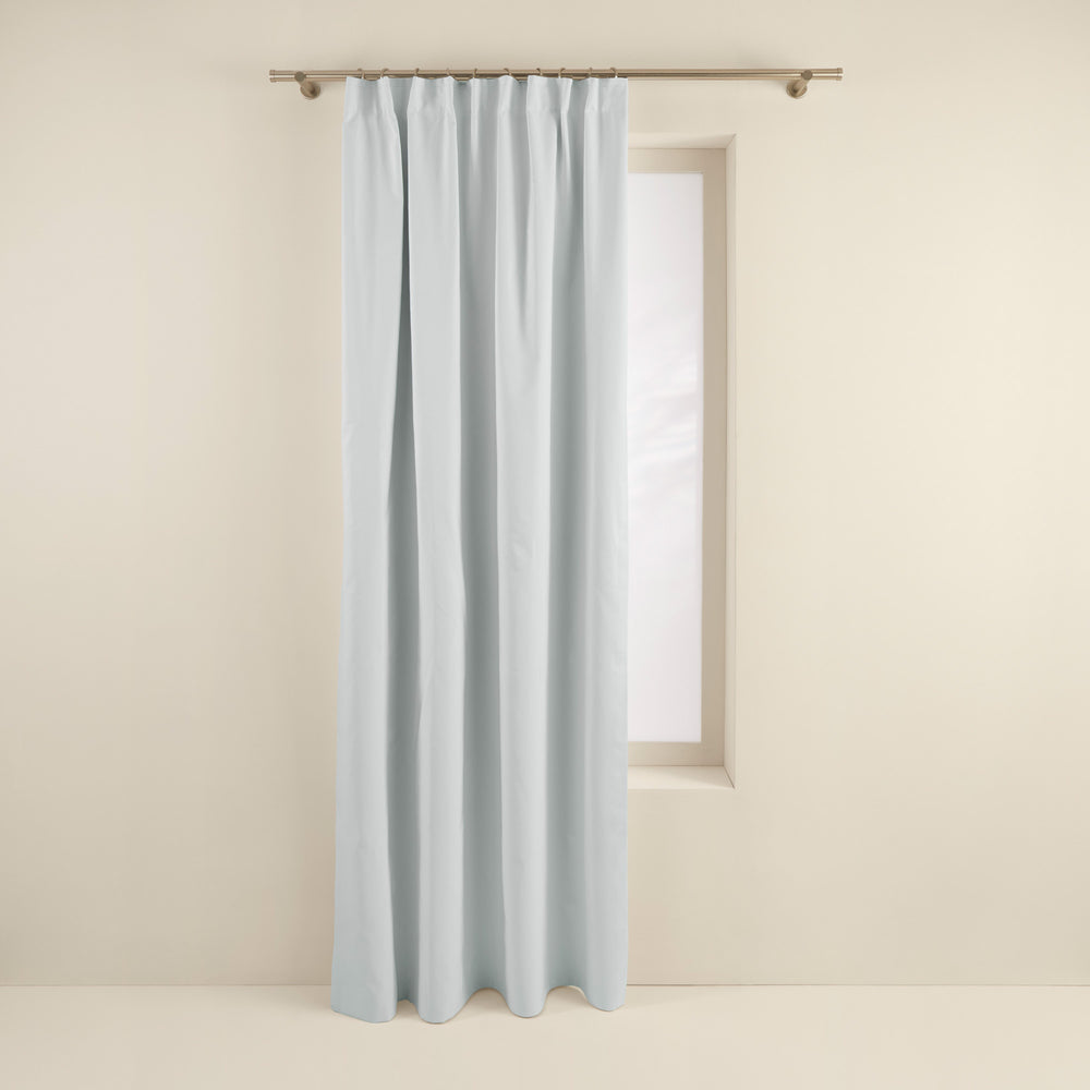 Rideau occultant avec galon fronceur – Blanc 100% protection lumière et isolation
