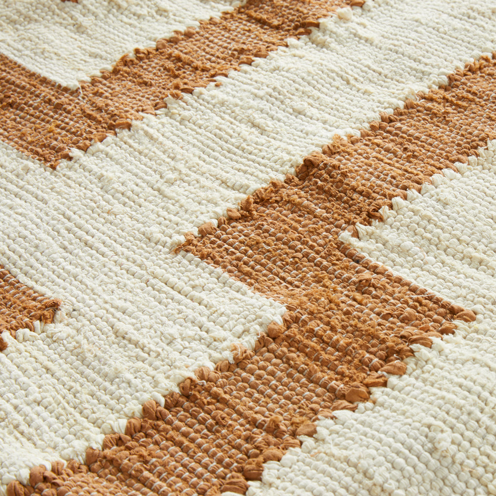 Tapis de sol IMANOL ivoire et caramel - 8