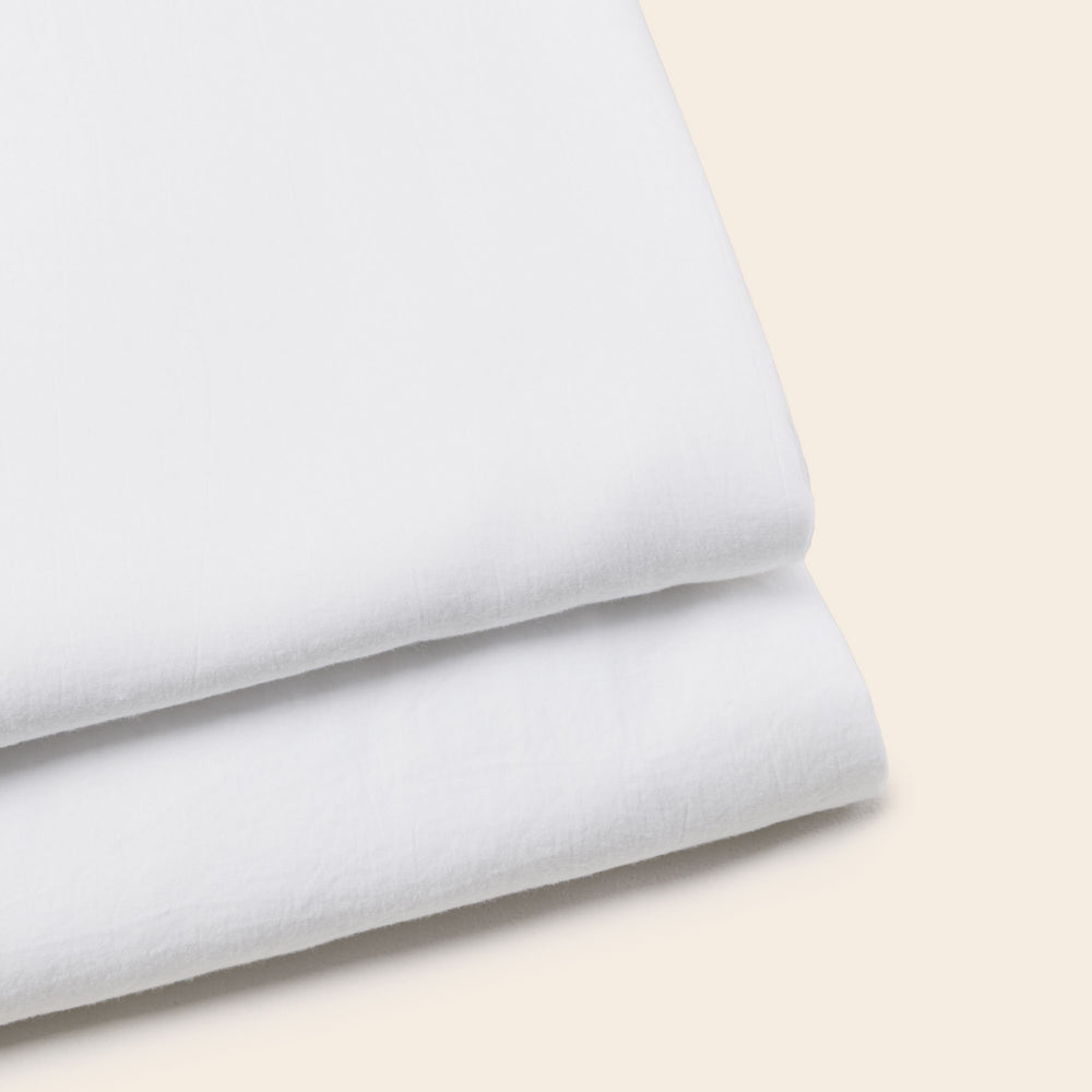 Drap Plat SATHEENE Blanc Épuré – Tissu Noble et Confort Immédiat pour une Literie de Luxe Minimaliste - 4
