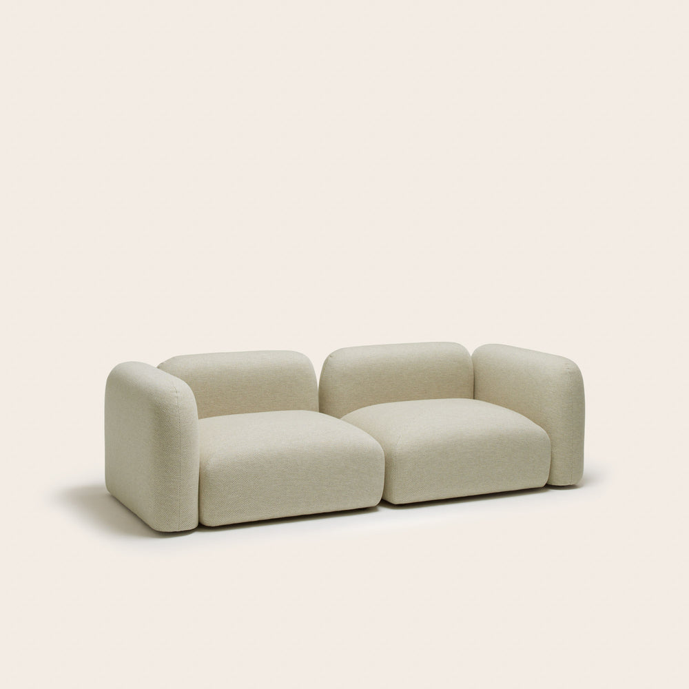 Fauteuil chauffeuse modulable avec accoudoirs G ISILD PADAVA natté-naturel design scandinave - 7