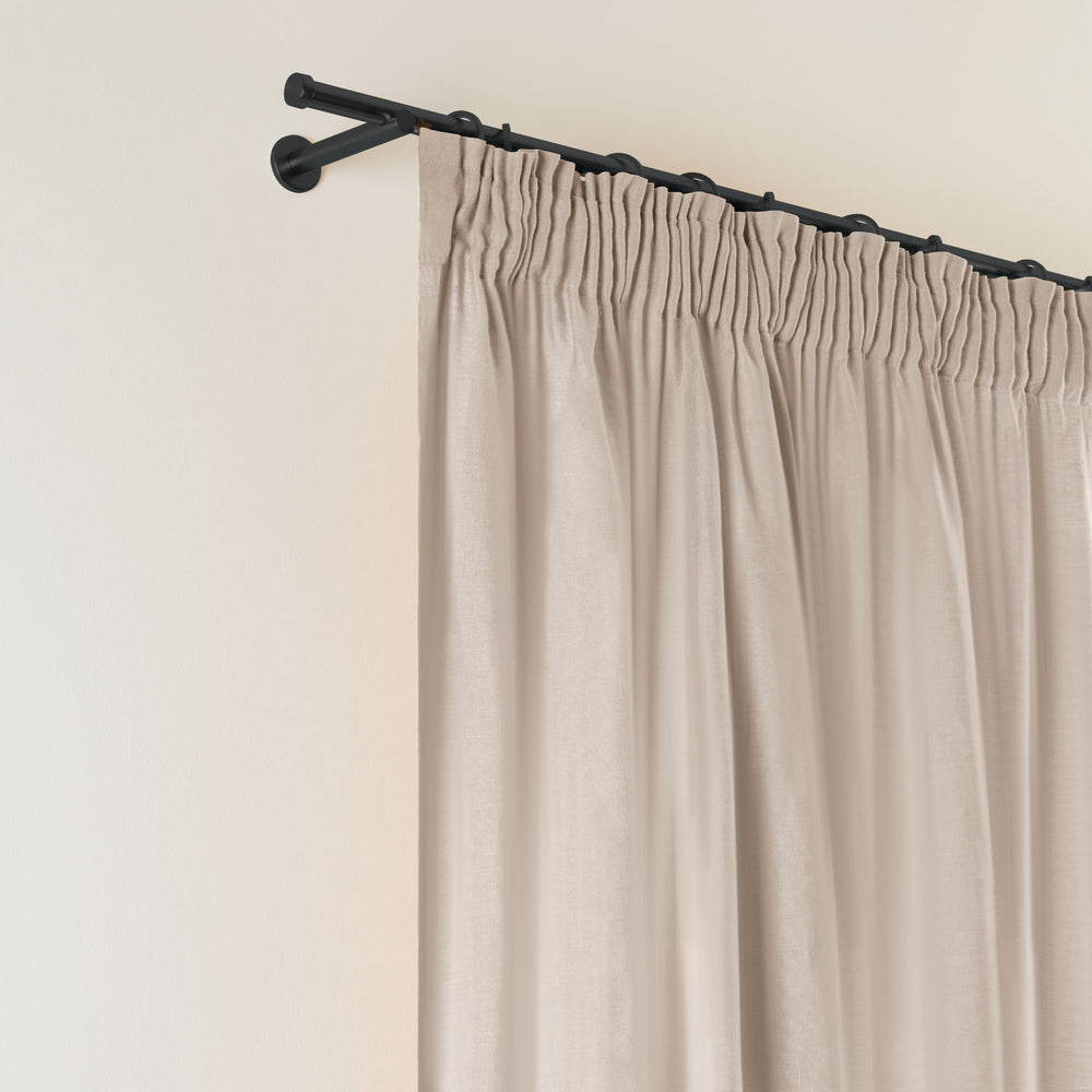 Rideau Occultant 100 % CARLINA à Galon Fronceur - Tissu Doublé Isolant, Coloris Ficelle - 4