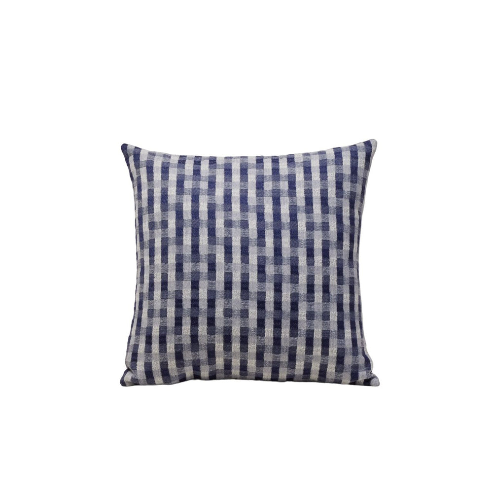 Housse de coussin Castin en jacquard naturel et marine - 9
