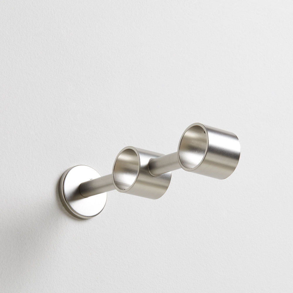 Support double pour tringles à rideaux ALMA en aluminium - 3