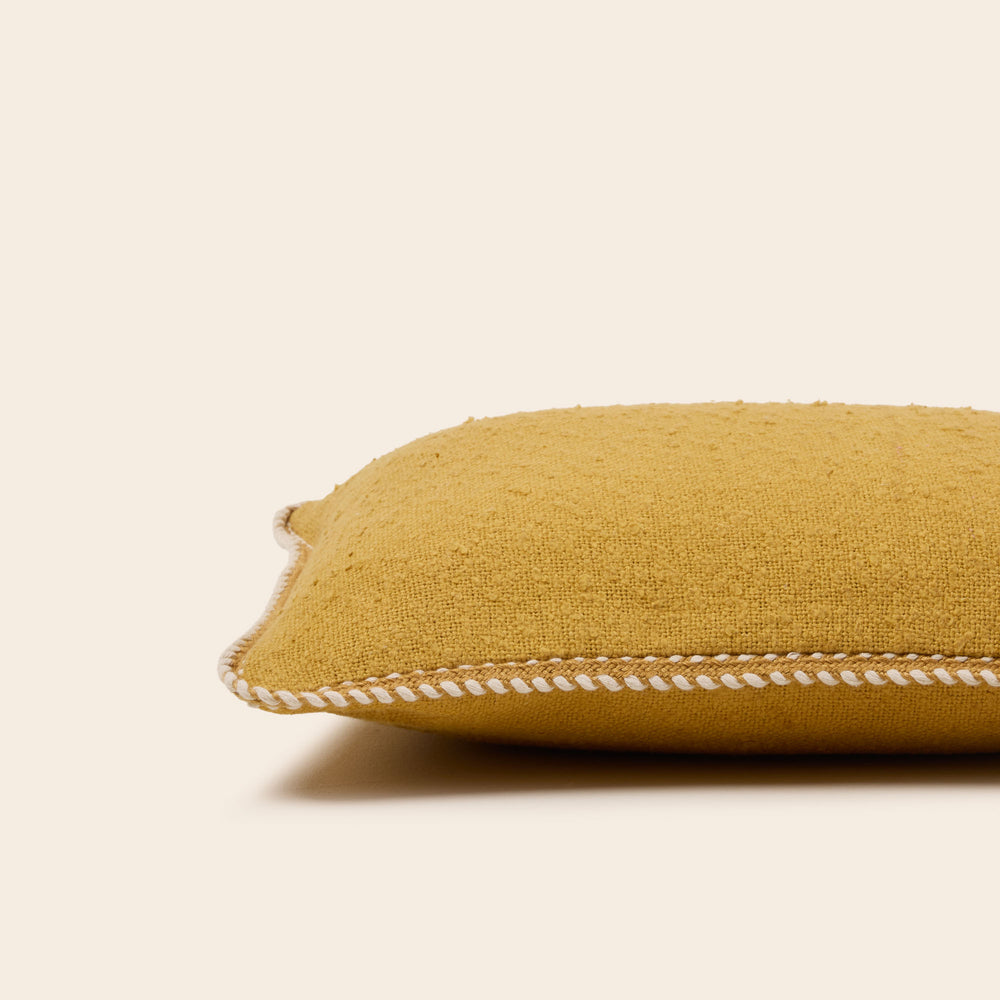 Housse de coussin décorative GANJI jaune ocre - 8