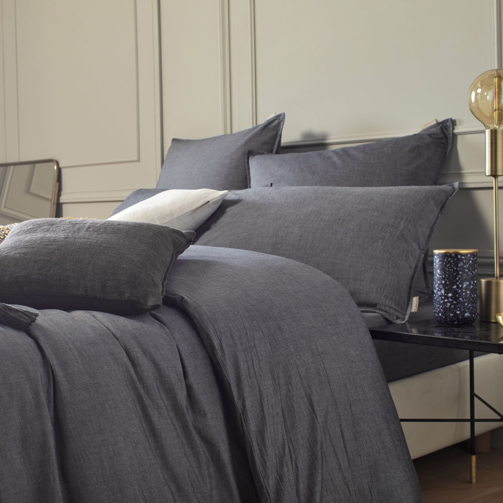 Housse de couette LIAM gris anthracite - 3