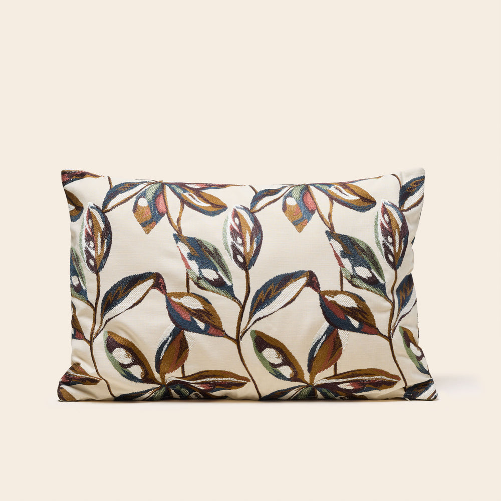 Housse de coussin RAMHA ivoire et multicolore