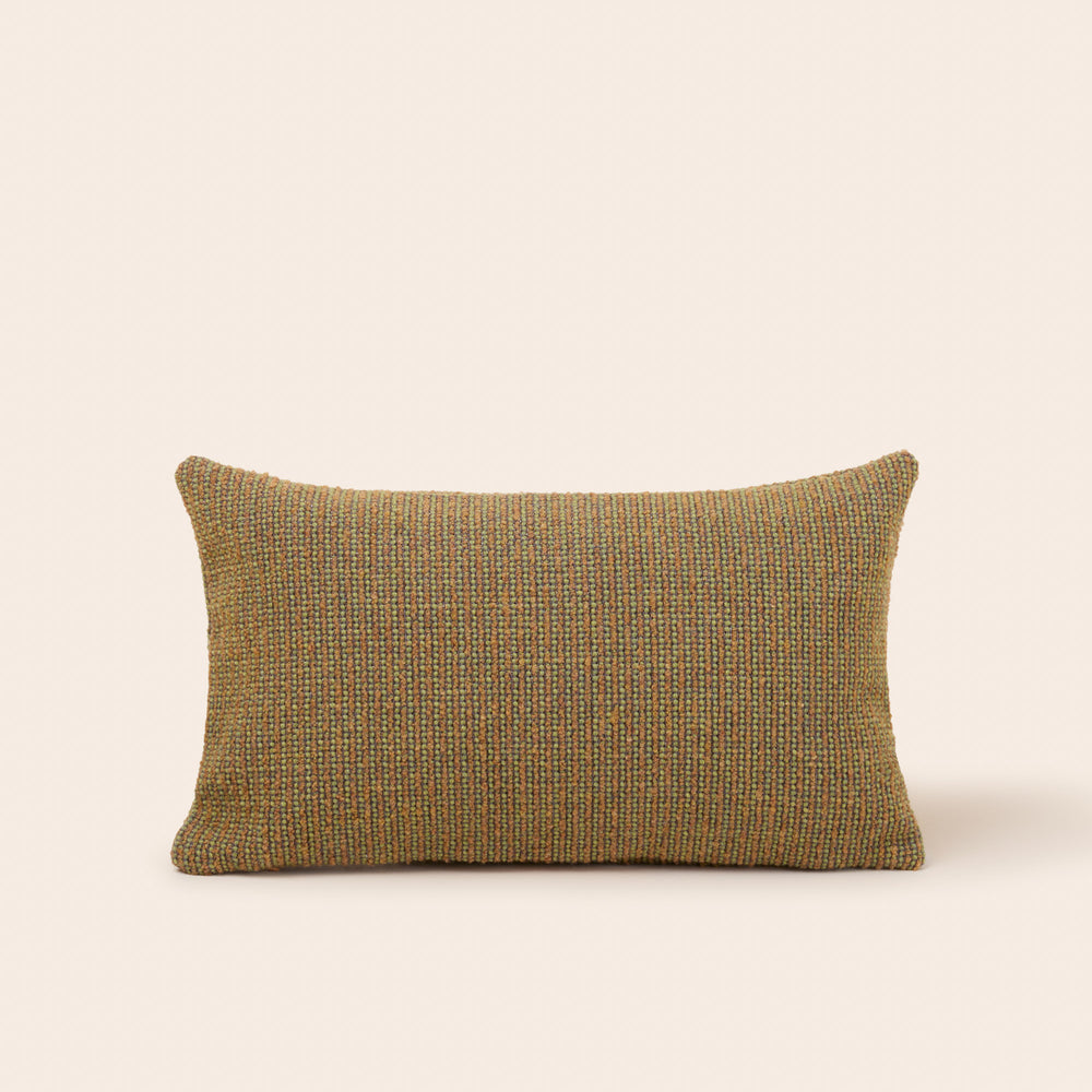 Housse de coussin TEORA vert et moutarde - 4