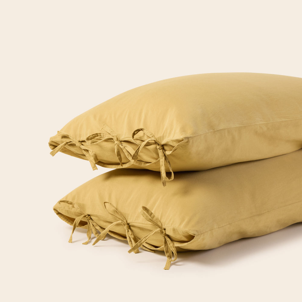 1. Lot de 2 taies d'oreiller SATHEENE jaune indien - 5