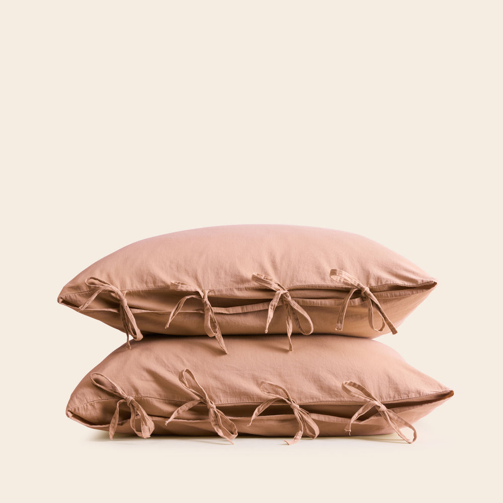 Lot de 2 taies d'oreiller SATHEENE terrarosa - 3