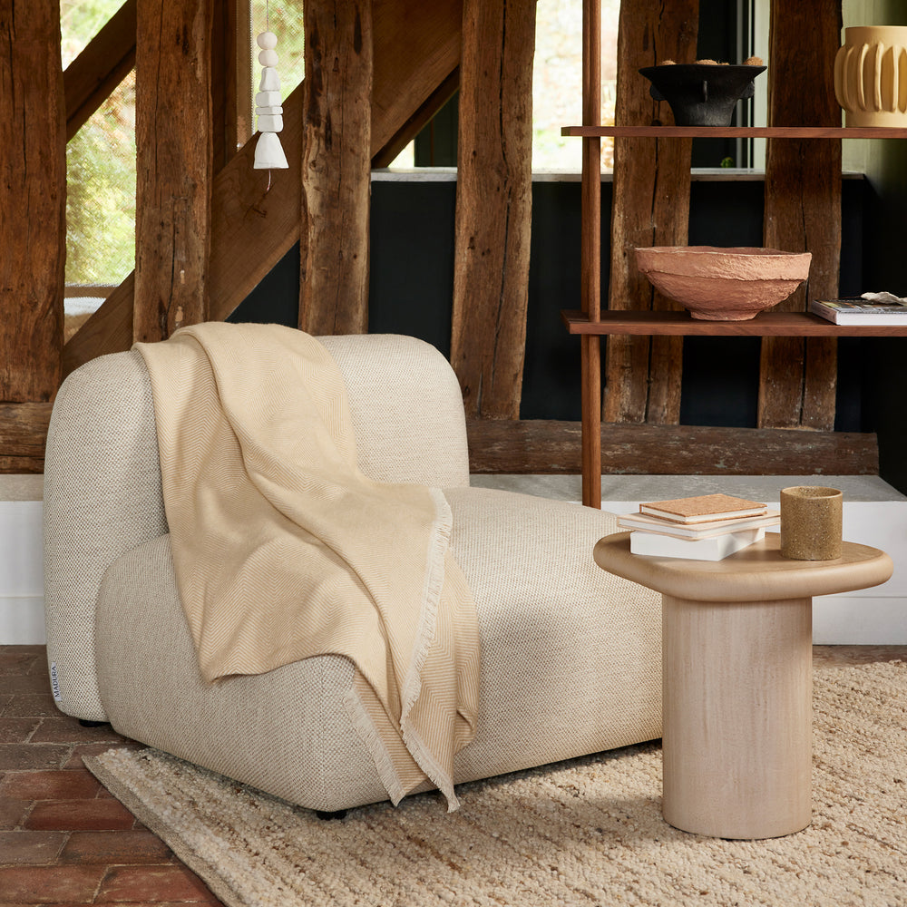 Plaid HAIDEN ecru et sable