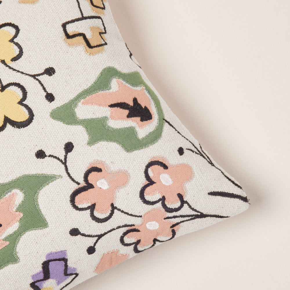 Housse de Coussin Louisine 100% Coton - Charme Printanier et Tons Pastels - 5