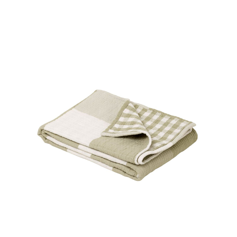 Plaid JEANIE vert olive douillet - 10