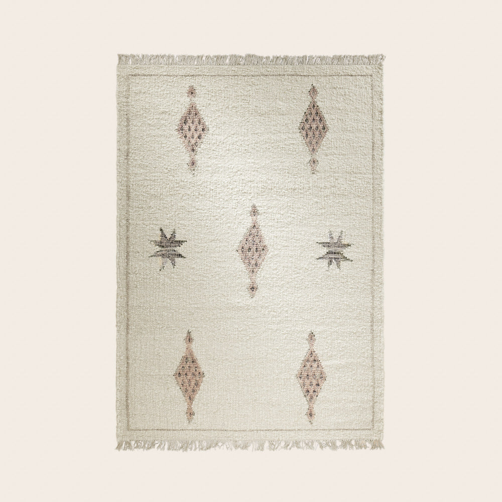 Tapis de sol FADI ivoire et gris