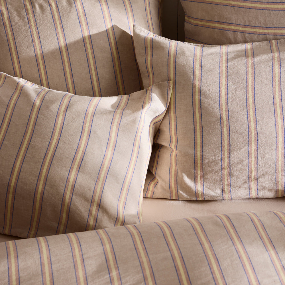 Parure de Lit LELIO Naturel Rayé – Élégance Intemporelle et Confort Naturel - 6