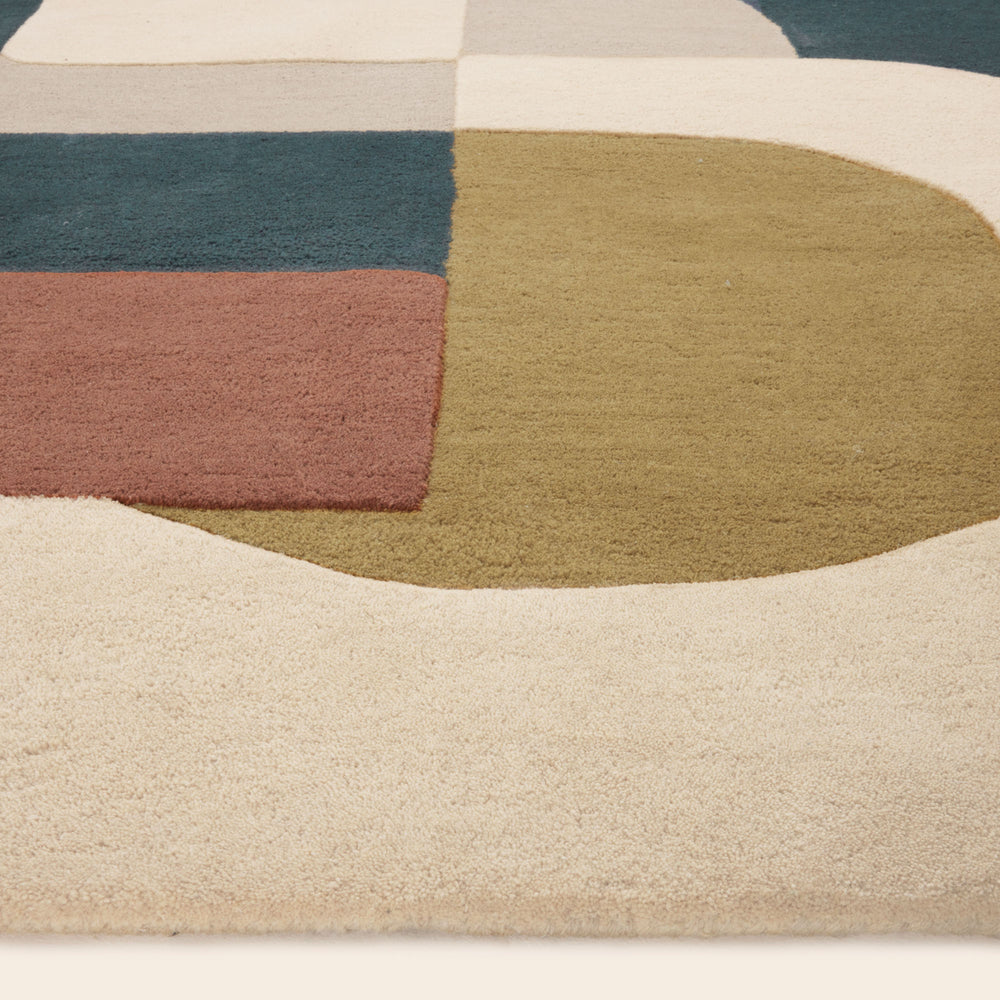 Tapis de sol Andréï Design Moderne Naturel Multicolore à Coins Arrondis - 8