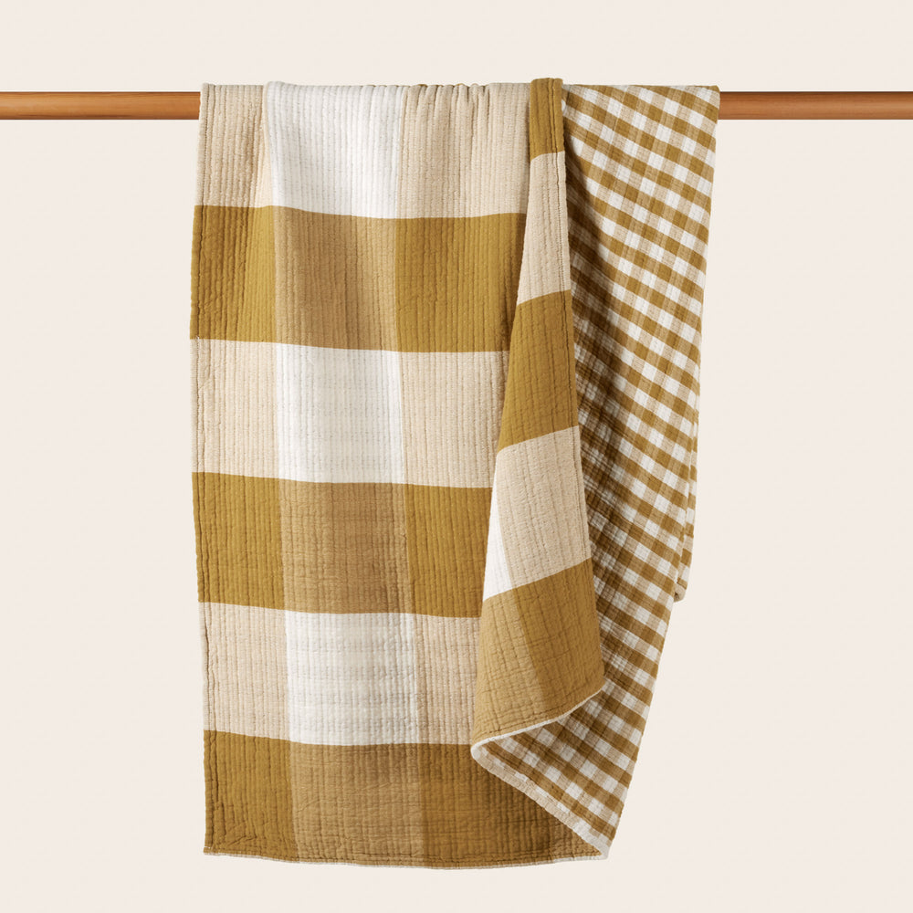 Plaid JEANIE jaune ocre - 10