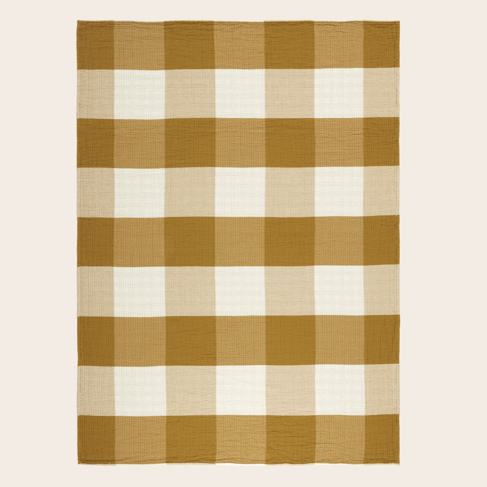 Plaid JEANIE jaune ocre - 7