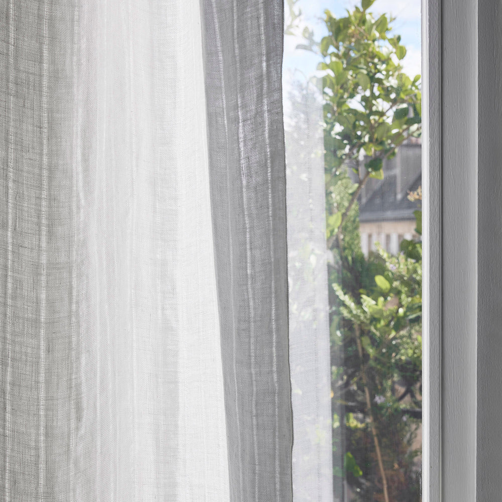 Panneau voilage ALIKI en chanvre blanc naturel certifié Oeko-Tex - 4