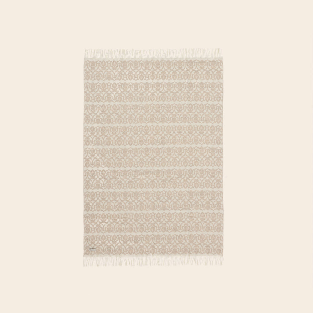 Plaid ELSEA Écru et Naturel - 4