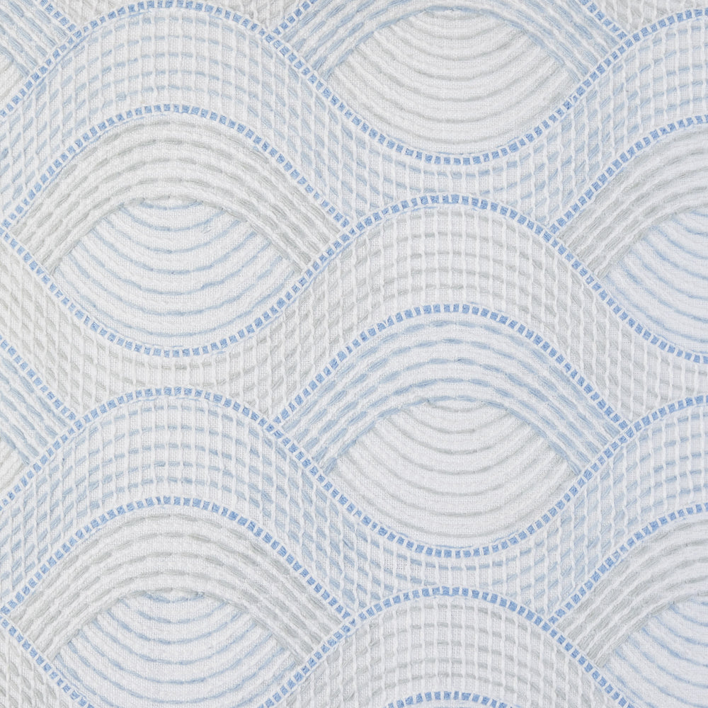 Housse de coussin KAMARIE blanc et ciel - 7