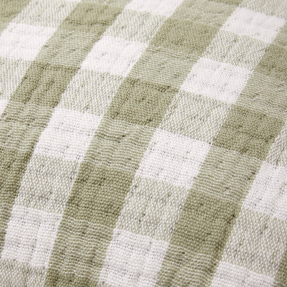 Housse de coussin JEANIE vert olive douce - 8