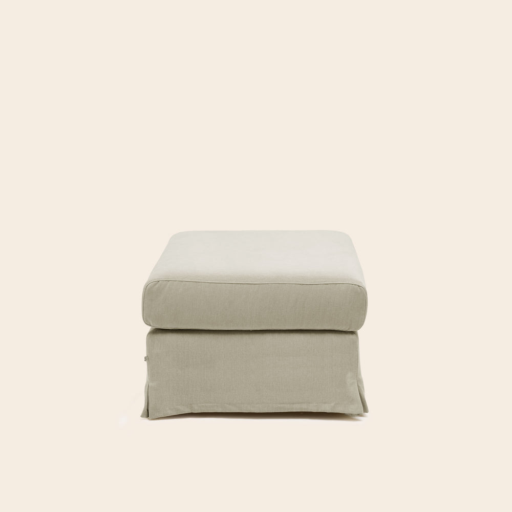 Pouf Design CLARIBEL Barbaté Beige Chaud Élégant et Confortable - 5